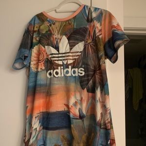 Floral Adidas graphic tee